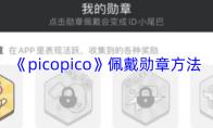 picopico 佩戴勋章方法