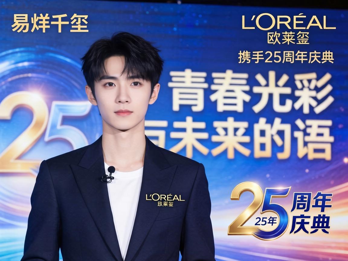 易烊千玺携手欧莱雅25周年庆典,青春的光彩与未来的承诺